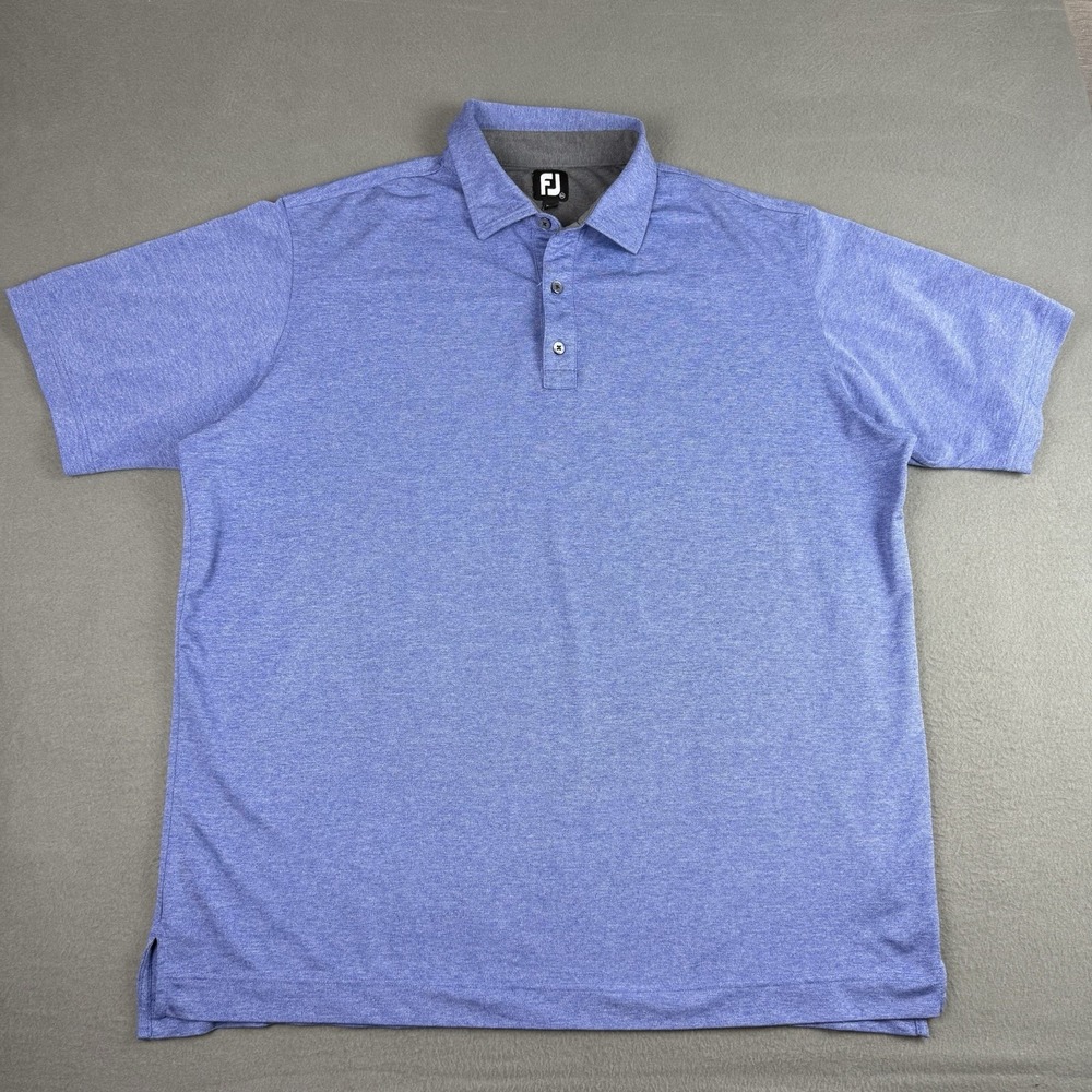 FootJoy Mens 2XL XXL Purple Performance Stretch Golf Polo Short Sleeve